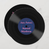 Record Album Sweet Sixteen Invitation (Front/Back)