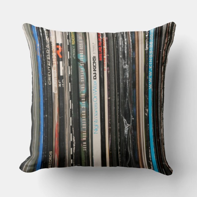 Record Album Throw Pillow (Front)