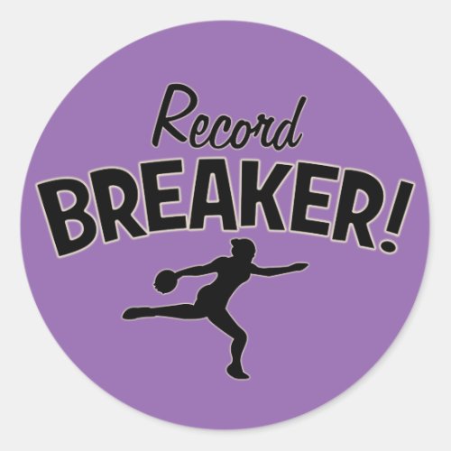 Record Breaker Discus Throw Stickers