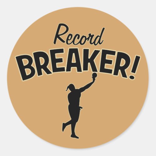 Record Breaker Shot Put Throw Stickers