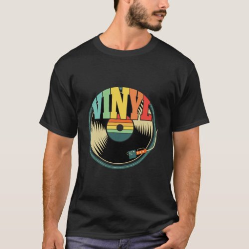 Record Collector Gifts Vintage Vinyl Music T_Shirt