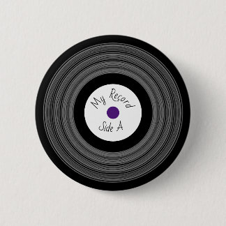 Record Design pin/ Button