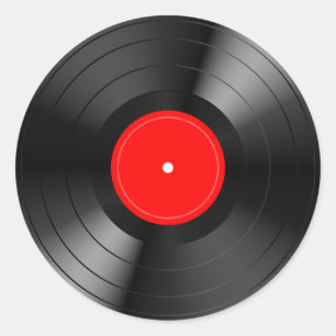 Record_LP Classic Round Sticker