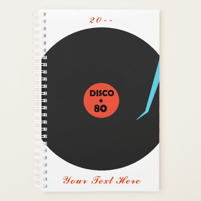 Record Plate Disco Music Planner - Customizable (Front)