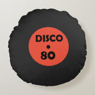 Record Plate Round Pillow Disco Music Party