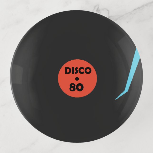 Record Plate Trinket Tray Retro Dance Party (Front)