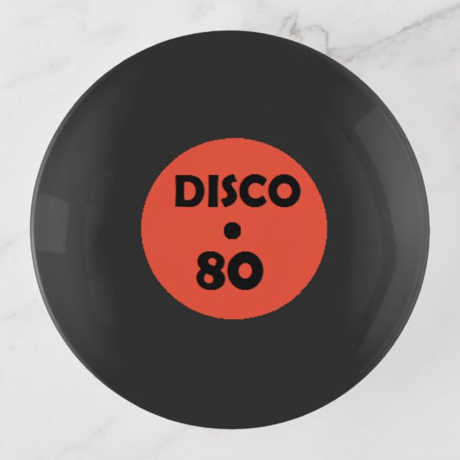 Record Plate Trinket Tray Retro Disco Party (Front)