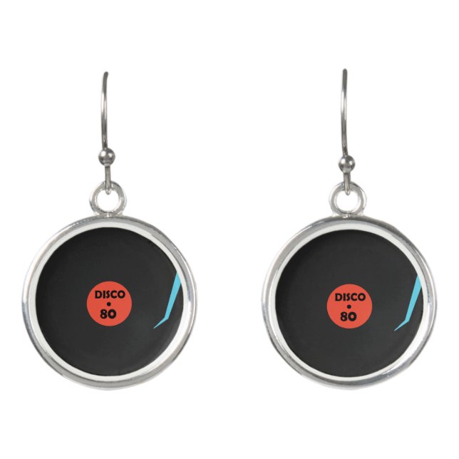 Record Plates Earrings (Front)