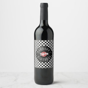 Record Player Rock N Roll Themed Birthday Party Wine Label