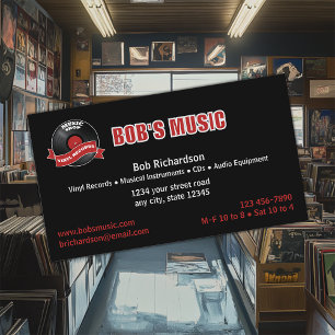 Record Shop Music Store Business Card