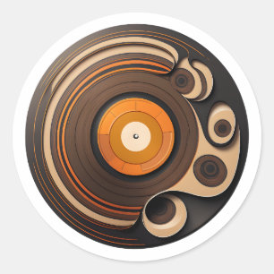 Record Store Day Cool Retro Vinyl Record Vinyl Classic Round Sticker