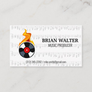 Record Vinyl Flame Business Card