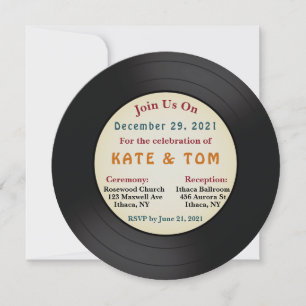 Record Wedding Invitation