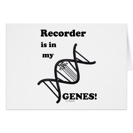 Recorder Is In My Genes Cards (Front Horizontal)