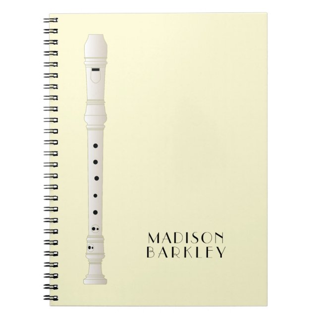 Recorder Music Teacher Musician Band Notebook (Front)