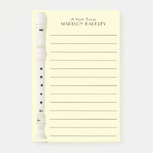 Recorder Music Teacher Musician Band Post-it Notes
