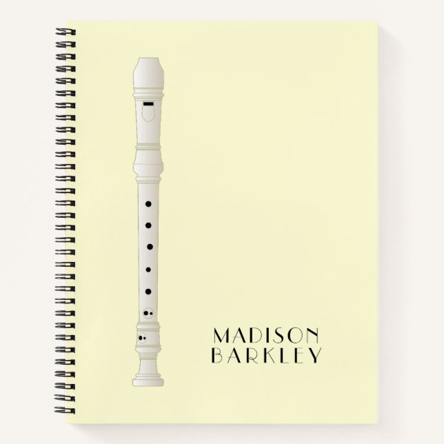 Recorder Music Teacher Notebook (Front)