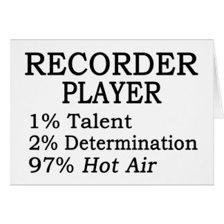 Recorder Player Hot Air Cards
