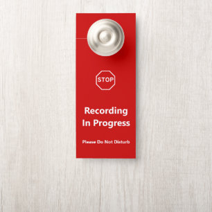 Recording In Progress Stop Sign Do Not Disturb Red