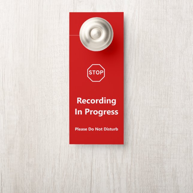 Recording In Progress Stop Sign Do Not Disturb Red (On Knob)