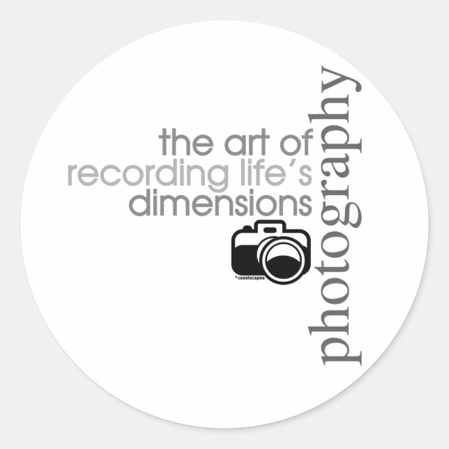 Recording Life's Dimensions Classic Round Sticker (Front)