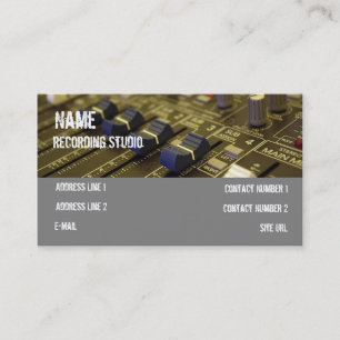 Recording Studio Business Card
