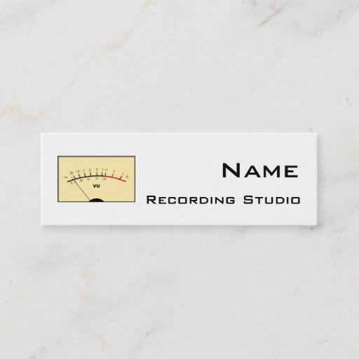Customizable Recording Studio Business Card