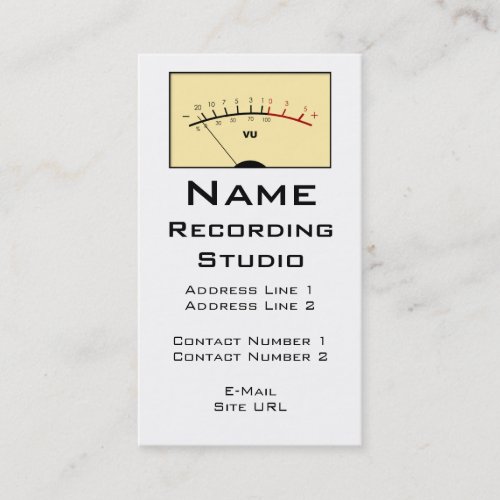 Recording Studio Business Card