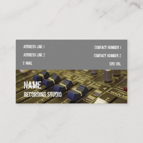 Recording Studio Business Card