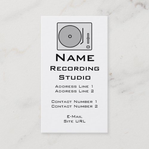 Recording Studio Business Card