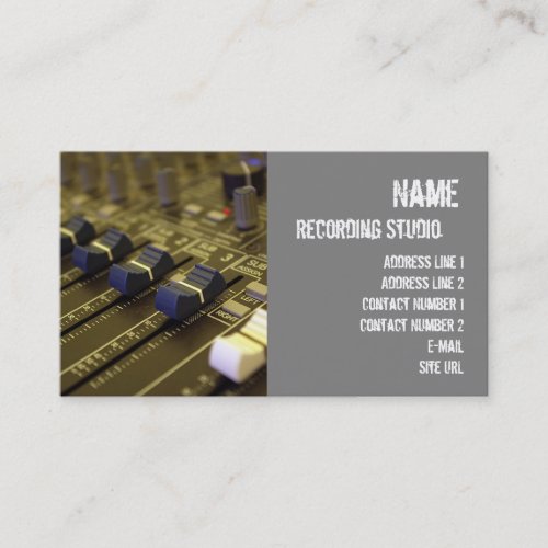 Recording Studio Business Card