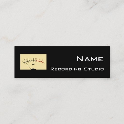 Customizable Recording Studio Business Card