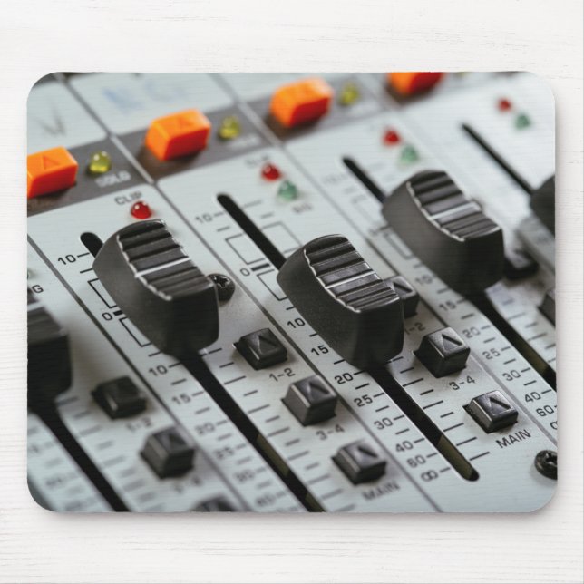Recording studio faders mouse pad (Front)