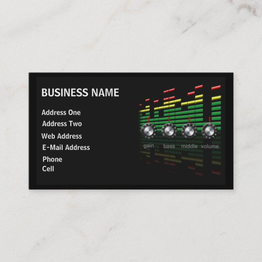 Recording Studio Music Business Card