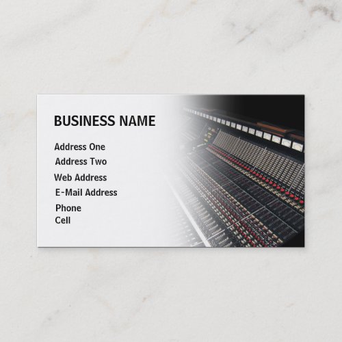 Recording Studio - Music Business Card