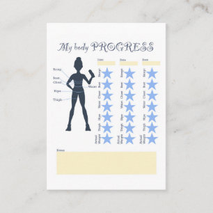 recording your progress in physical exercises business card