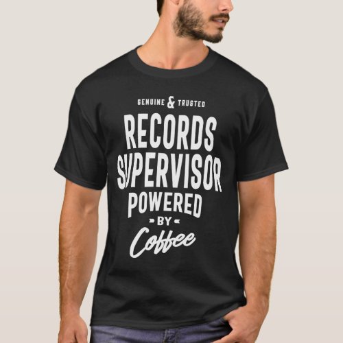 Records Supervisor Gift Funny Job Title Profession T_Shirt