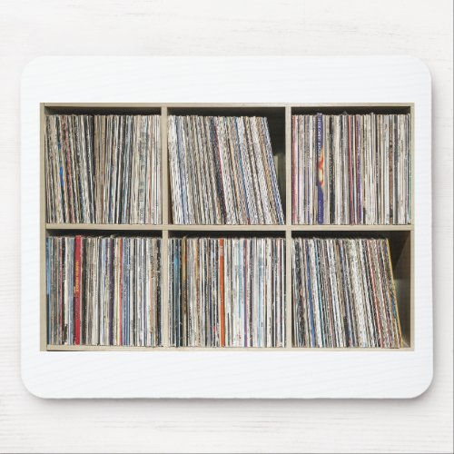 Records Vinyl Albums Record Collection Shelf Mouse Pad