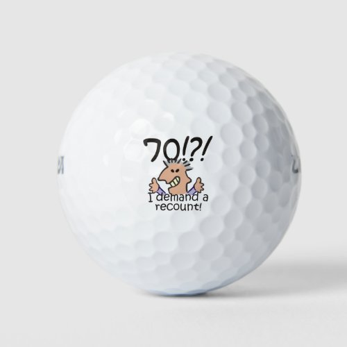 Recount 70th Birthday Golf Balls