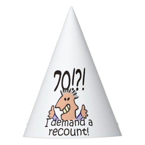 Recount 70th Birthday Party Hat