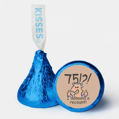 Recount 75th Birthday Funny Cartoon Man Hersheys Kisses