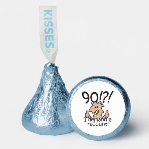 Recount 90th Birthday Funny Cartoon Man Hersheys Kisses