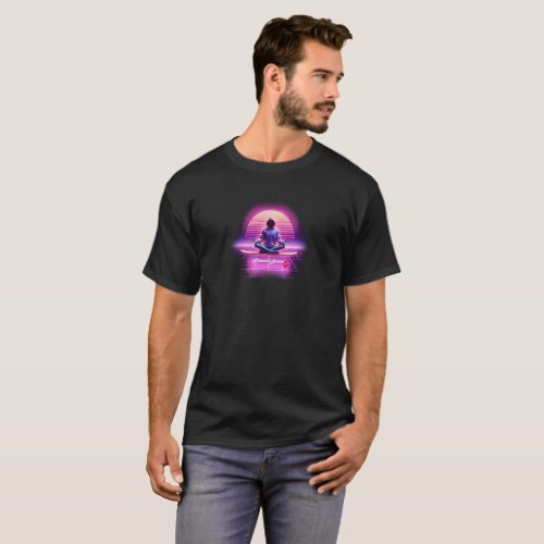 Recover Board _ Retro Synthwave Meditation T_Shirt