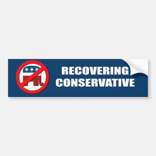 recovering conservative bumper sticker