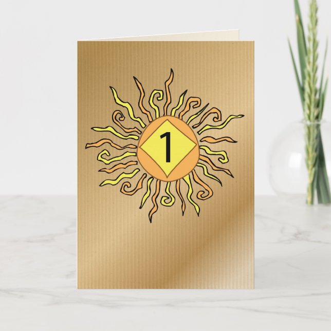 Recovery 1 Year Anniversary Sun Card (Front)