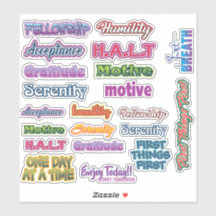 recovery aa slogans 26 sticker