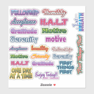 recovery aa slogans 26 sticker