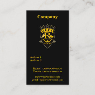 Recovery Agent Business Cards