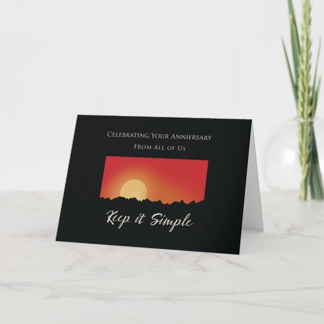 Recovery Anniversary From All of Us Keep It Simple Card (Front)