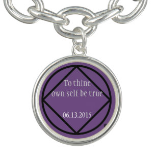 Recovery Charm with date -NA Charm Bracelet
